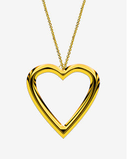 gold platted heart pendle